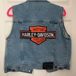 VTG Harley Davidson Motorcycle Vest in Medium